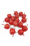 Glitteres alma piros kicsi műanyag 16 db / cs 3 cm