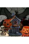 LED-es Halloweeni házikó figura 10,5 cm, 2 féle választható kivitel