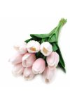 Élethű tapintású tulipán halvány Rózsaszín 33 cm 1db
