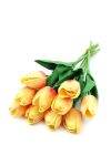 Élethű tapintású tulipán Cirmos Narancs 33 cm 1db