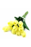 Élethű tapintású tulipán halvány krém-sárga 33 cm 1db