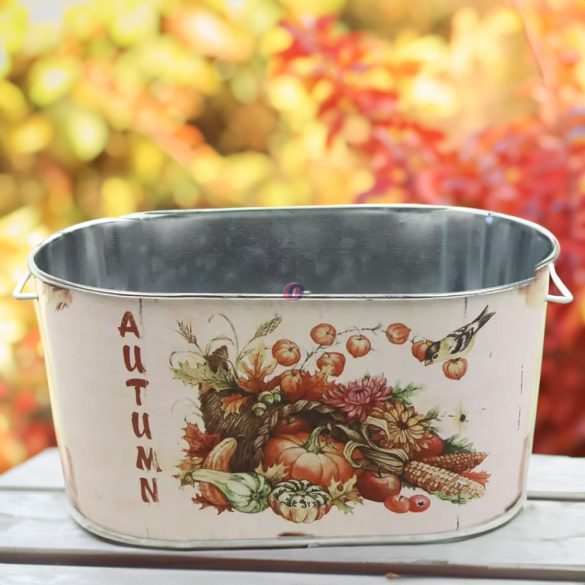 Őszi mintás bádokg kaspó 23 cm, Autumn