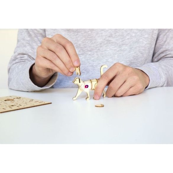 3D fa puzzle, macska