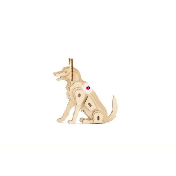 3D fa puzzle, kutya