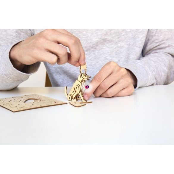 3D fa puzzle, kutya
