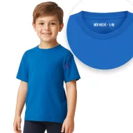   Gyerek Tesi póló egyedi névvel, osztállyal királykék, 100% pamut "Somogyis"