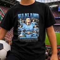   HAALAND póló gyerek és felnőtt méretekben, fekete, fehér