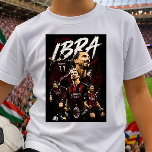 Ibrahimovic póló gyerek és felnőtt méretekben, fekete, fehér