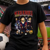   MARADONA póló gyerek és felnőtt méretekben, fekete, fehér