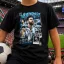 Leo Messi póló gyerek és felnőtt méretekben, fekete, fehér