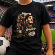   RONALDINHO póló gyerek és felnőtt méretekben, fekete, fehér