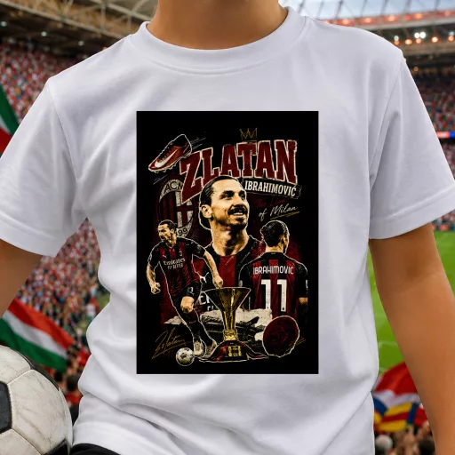 ZLATAN póló gyerek és felnőtt méretekben, fekete, fehér