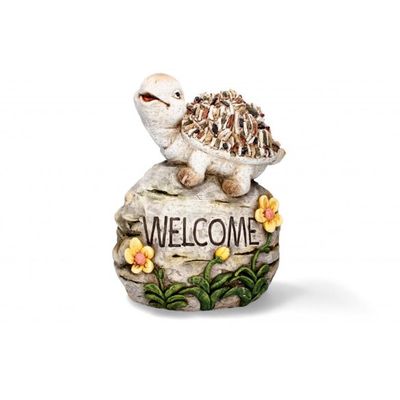 Kerti figura csiga, teknős Welcome felirattal  35 cm DECOnline