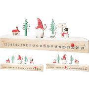   Fa adventi kalendárium manó  mintával – 40 cm, 2 féle design