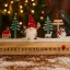 Fa adventi kalendárium manó  mintával – 40 cm, 2 féle design