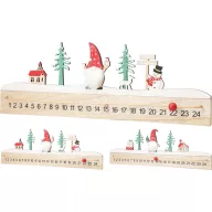   Fa adventi kalendárium manó  mintával – 40 cm, 2 féle design