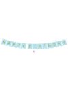 Girland felirattal "Happy Birthday" papír 15x175cm világoskék