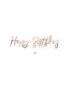 Girland felirattal "Happy Birthday" papír 16.5x62cm rosegold