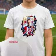   Haaland mintás póló egyedi névvel, gyerek és felnőtt méretekben World Cup