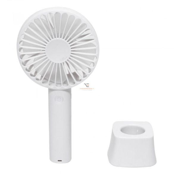Home Kézi, tölthető ventilátor, 9cm, fehér HF 9/WH