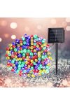 Topseller 100 LED-es Napelemes kerti fényfüzér, színes 10m