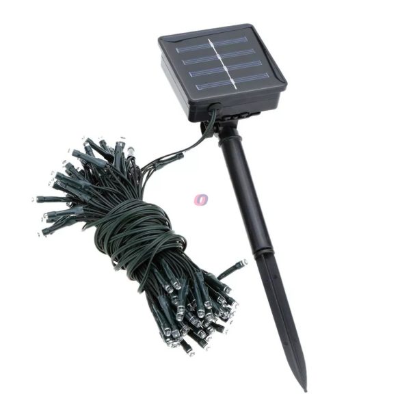 Topseller 100 LED-es Napelemes kerti fényfüzér, színes 10m
