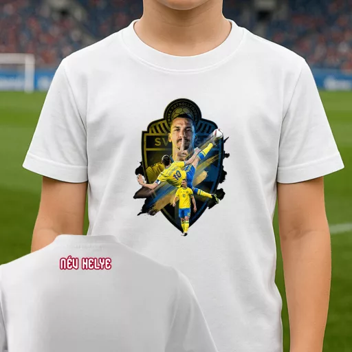 Ibrahimovic mintás póló egyedi névvel, gyerek és felnőtt méretekben World Cup