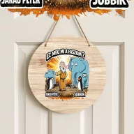 Jakab Péter DK 2026 -  ajtódísz 30 cm, fa, akasztható