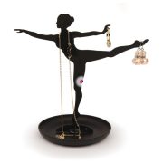 Ékszertartó állvány, ballerina, fekete
