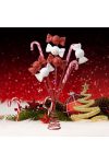 Luxury Karácsonyfa csúcsdísz "Candy cane" piros, fehér 30 cm