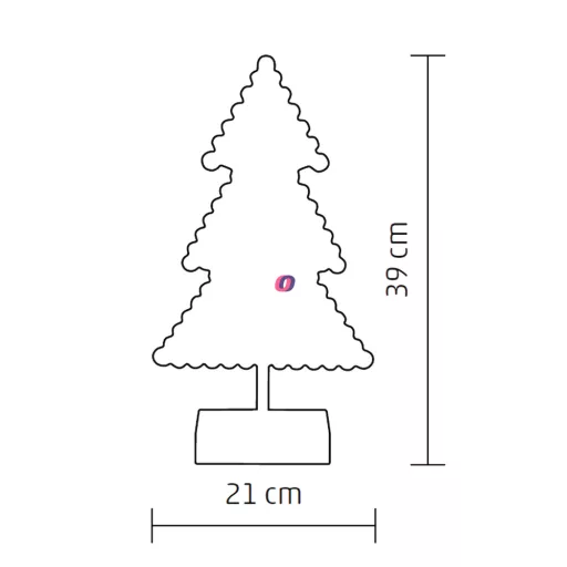 HOME LED-es asztali dísz, fenyőfa, 4,5V KAD 19 PINE