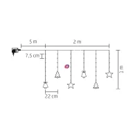  HOME Micro-LED-es, figurás fényfüggöny hidegf. 186 LED KAF 11/WH