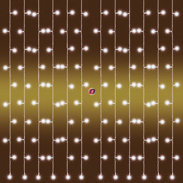 Kültéri fényfüggöny, 2x1m melegfehér 210 LED IP44
