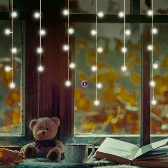   HOME LED-es beltéri jégcsap fényfüggöny 81cm 50LED melegfehér beltéri KAF 50C LED/WW