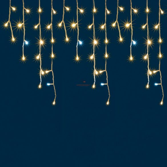 10m sziporkázó LED-es jégcsap fényfüggöny, kültéri KAF 600L 10M