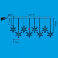 HOME LED-es hókristály fényfüggöny KAF 8/F