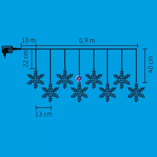 HOME LED-es hókristály fényfüggöny KAF 8/F