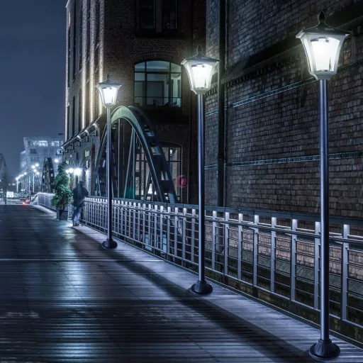 XXL Napelemes állólámpa Kandeláber 210 cm + mozgásérzékelő