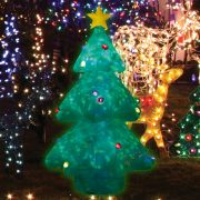   Felfújható karácsonyfa LED projektorral 180 cm kültéri IP44
