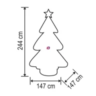   Felfújható karácsonyfa LED projektorral 180 cm kültéri IP44