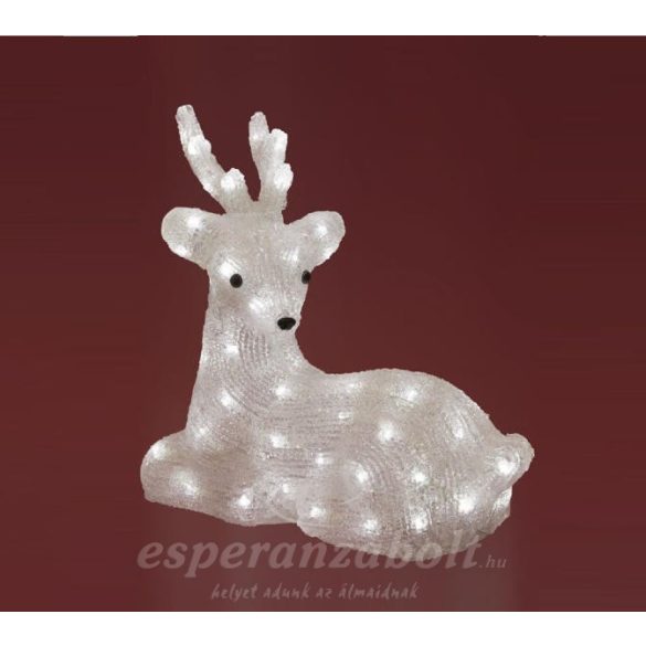 HOME LED-es rénszarvas dekoráció, akril, 34x36cm, IP44, 230V KDA 7