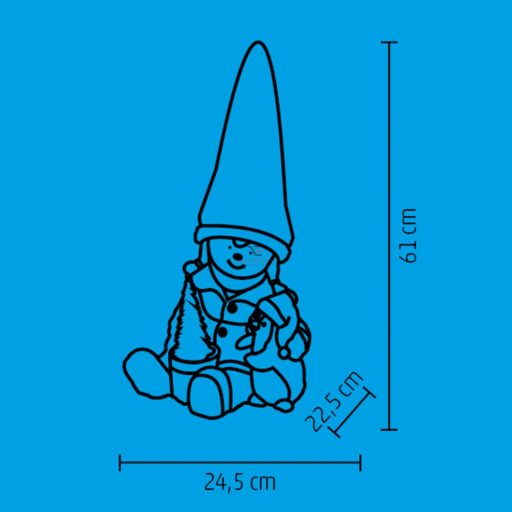 HOME Manó lány pingvinnel LED világítással 61 cm KDC 25