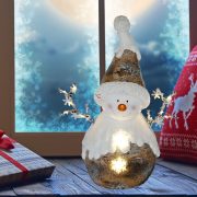 HOME LED-es kerámia figura hóember 56 cm KDC 29