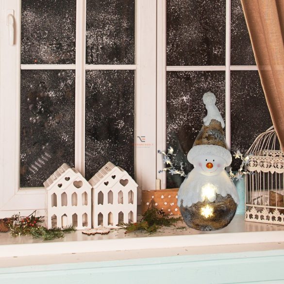 HOME LED-es kerámia figura hóember 56 cm KDC 29