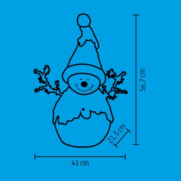 HOME LED-es kerámia figura hóember 56 cm KDC 29