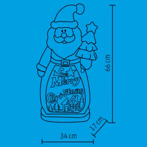 Home LED-es kerámia figura Mikulás KDC 48