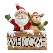 HOME LED-es kerámia figura, WELCOME felirattal  49cm KDC 49