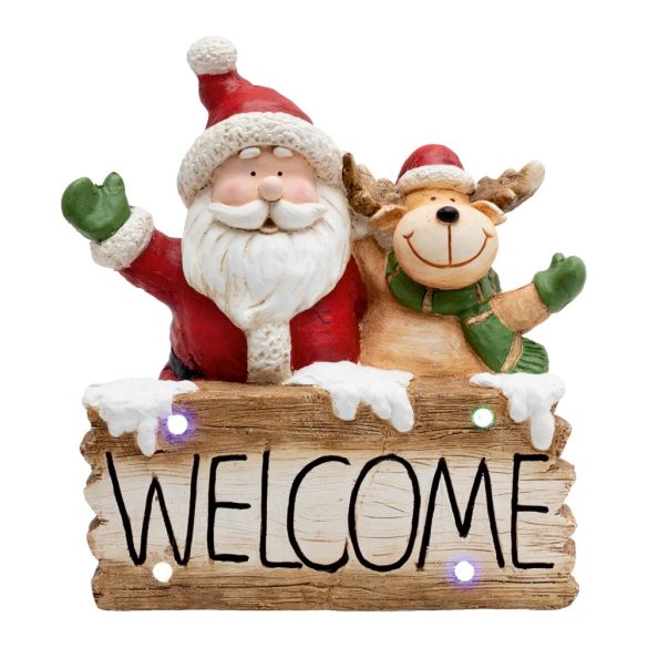 HOME LED-es kerámia figura, WELCOME felirattal  49cm KDC 49