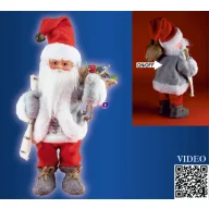   Home KDD32 Táncoló, zenélő Mikulás, piros nadrág, 30 cm KDD 32
