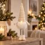 LED-es álló manó, 76 cm, melegfehér LED, elemes tápellátás, beltéri kivitel
